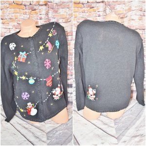 Vintage Christmas Medium Holiday Ugly Sweater